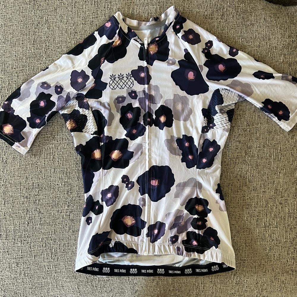 Tres Piñas Women's Floral Cycling Jersey - Size Sm